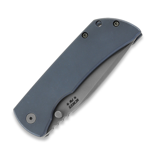 McNees Custom Knives MAC2 3.5 - Matte SW - Blue Taschenmesser