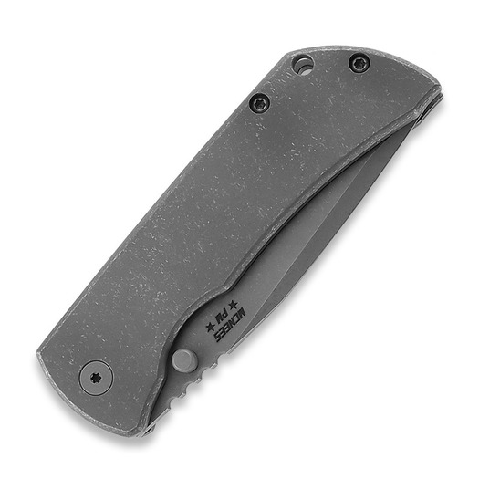 McNees Custom Knives MAC2 3.5 - Atomic SW - Grey foldekniv