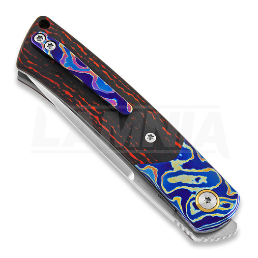 Reate Tribute Mokuti Bolster vouwmes, fat red carbon, satin