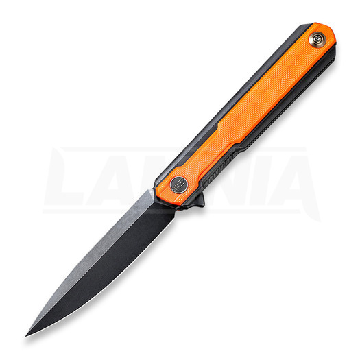 We Knife Peer 折り畳みナイフ, black TI/orange G10 2015B