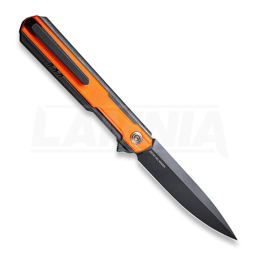 We Knife Peer vouwmes, black TI/orange G10 2015B