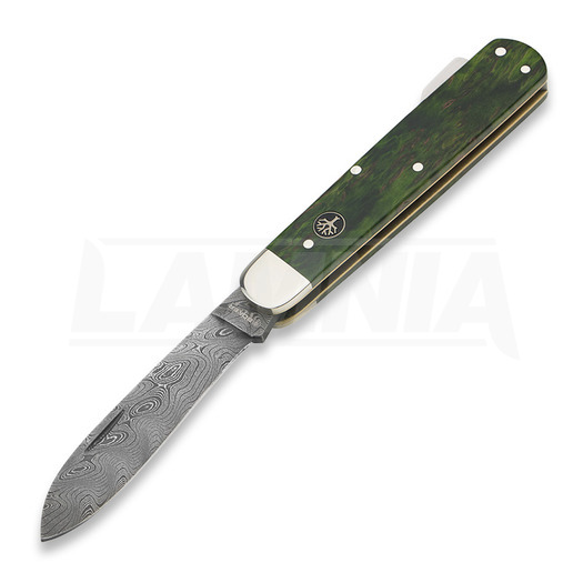 Böker Hunters Knife Mono Damascus Curly Birch Green Taschenmesser 118030DAM