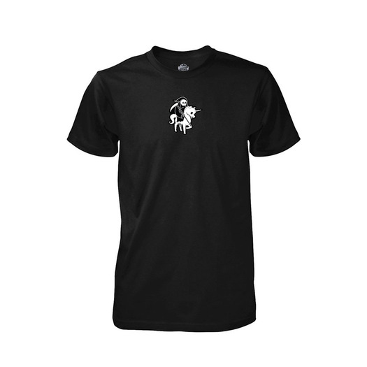 Prometheus Design Werx Death Rides a Unicorn T-Shirt - Black