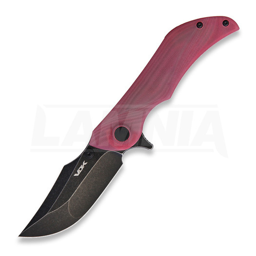 VDK Knives Talisman flipper folding knife, red/jade