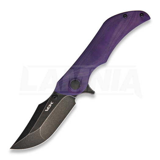 VDK Knives Talisman Flipper folding knife, purple