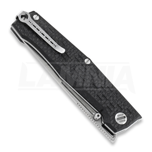 RealSteel Rokot CPM S35VN Carbon Fibre folding knife, stonewash 7642-02