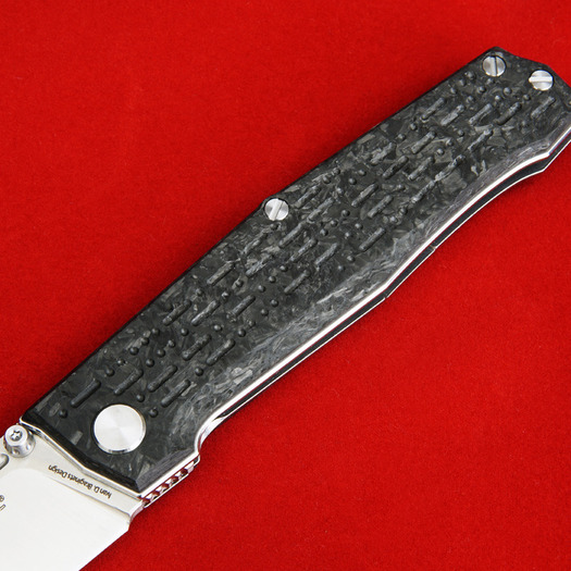 Складной нож RealSteel Rokot CPM S35VN Marbled Carbon Fibre, satin 7642-03