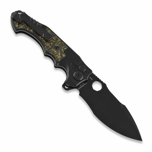Nóż składany Andre de Villiers Alpha, black with copper shred