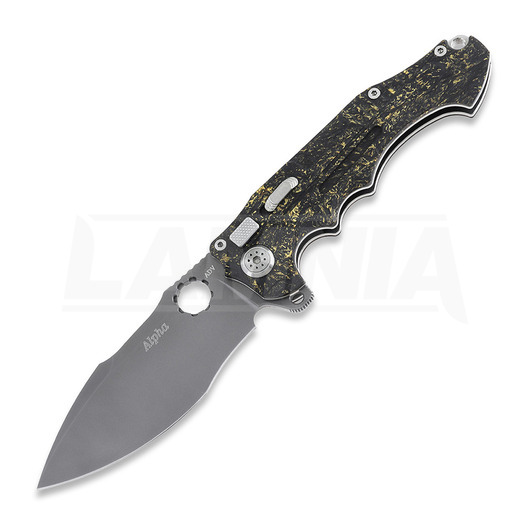 Andre de Villiers Alpha összecsukható kés, beadblast with copper shred