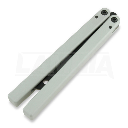 Squid Industries Triton Inked balisong trainer, silver