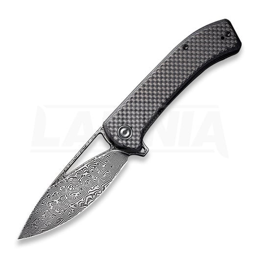 CIVIVI Riffle Damascus 折り畳みナイフ, twill carbon C2024DS-1