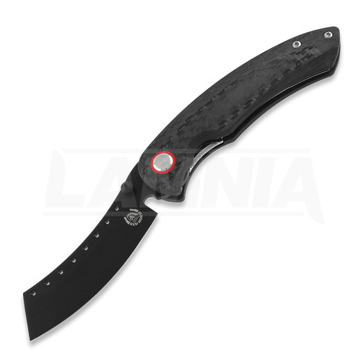 Red Horse Knife Works Hell Razor P Carbon Fiber összecsukható kés, black PVD