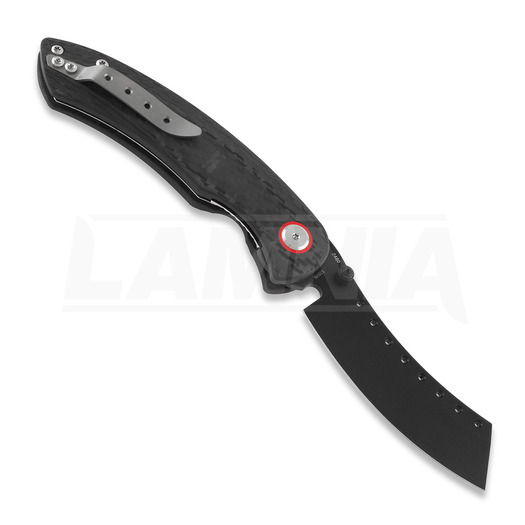 Red Horse Knife Works Hell Razor P Carbon Fiber סכין מתקפלת, black PVD
