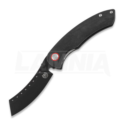 Couteau pliant Red Horse Knife Works Hell Razor P Marbled Carbon Fiber, BLK Stonewash