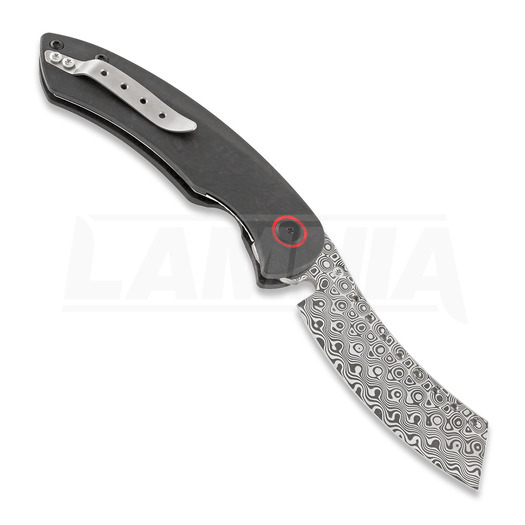 Πτυσσόμενο μαχαίρι Red Horse Knife Works Hell Razor P Marbled Carbon Fiber, damasteel