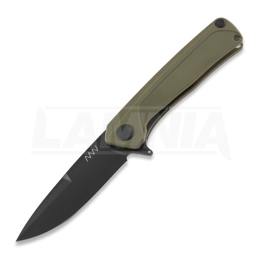 ANV Knives Z100 Plain edge DLC foldekniv, G10, grønn