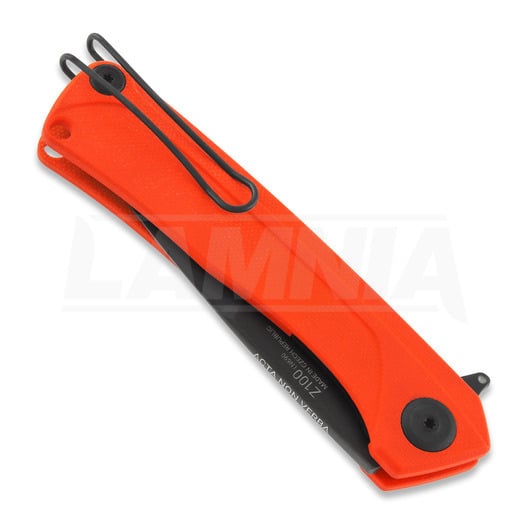 Couteau pliant ANV Knives Z100 Plain edge DLC, G10, orange