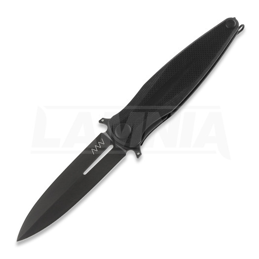 ANV Knives Z400 Plain edge DLC 折叠刀, G10, 黑色