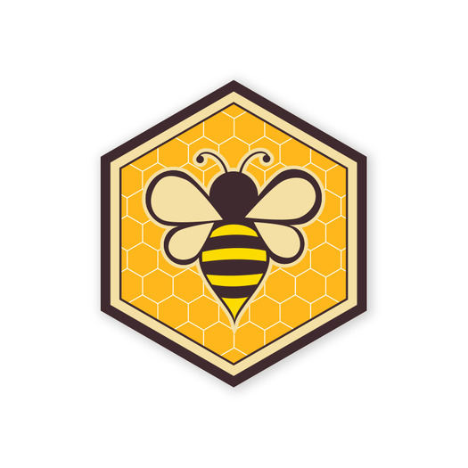 Prometheus Design Werx Honey Bee Mini-Sticker