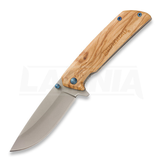 Browning Linerlock 折り畳みナイフ, olive wood