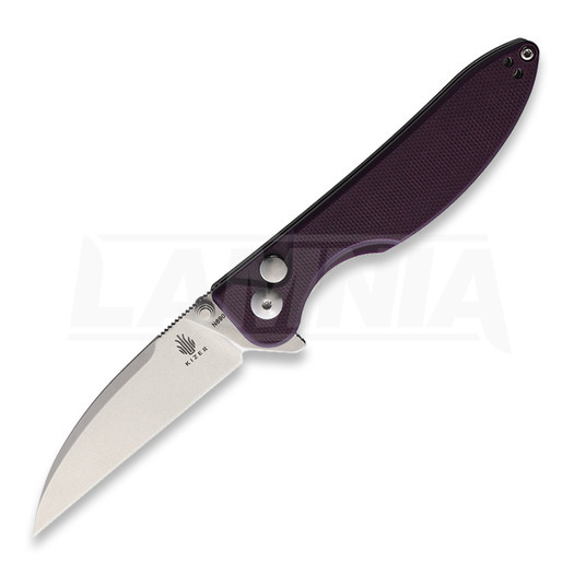 Kizer Cutlery Sway Back Button Lock Purple folding knife