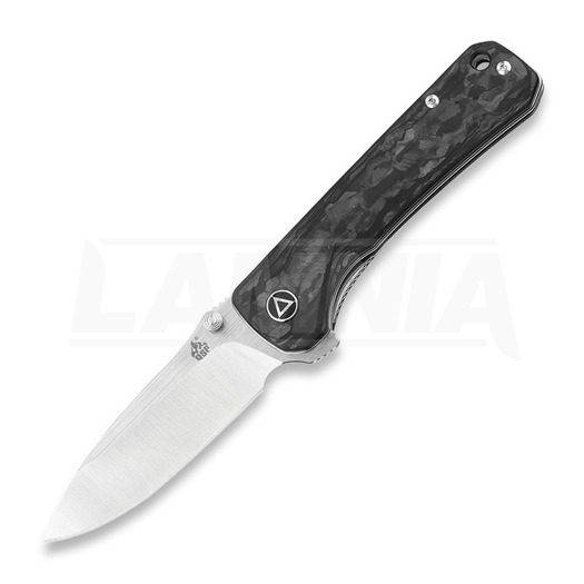 QSP Knife Hawk folding knife, shredded carbon fiber