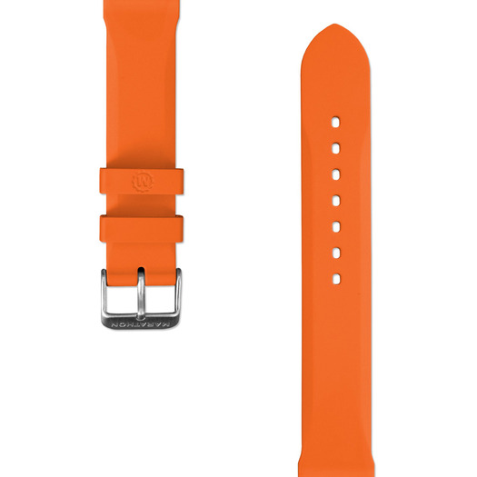 Marathon 20mm Two-Piece Rubber Dive Watch Strap, orange