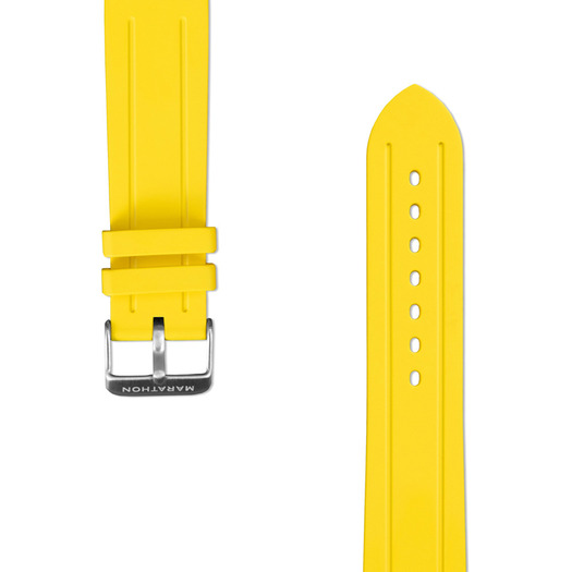 Marathon 22mm Two-Piece Rubber Dive Watch Strap, jaune
