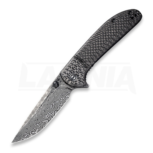 CIVIVI Badlands Vagabond Damascus 折り畳みナイフ, twill carbon fiber C2019DS-1