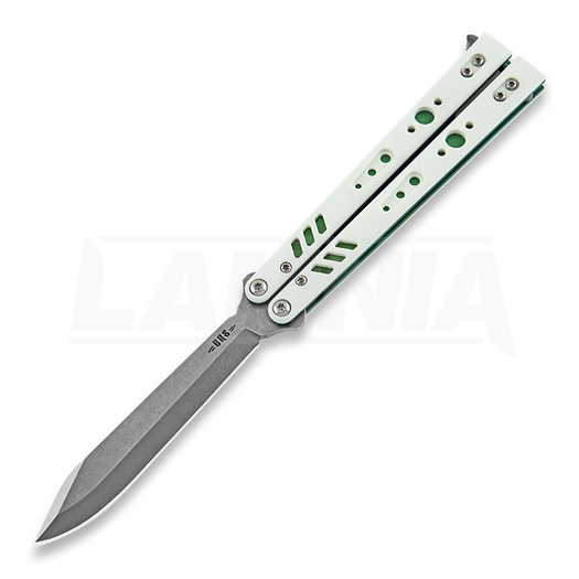 BRS Replicant Premium ALT balisong kniv, white/green