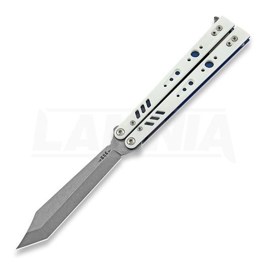 BRS Replicant Premium Tanto balisong, white/blue