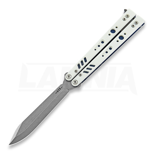 BRS Replicant Premium ALT balisong kniv, white/blue