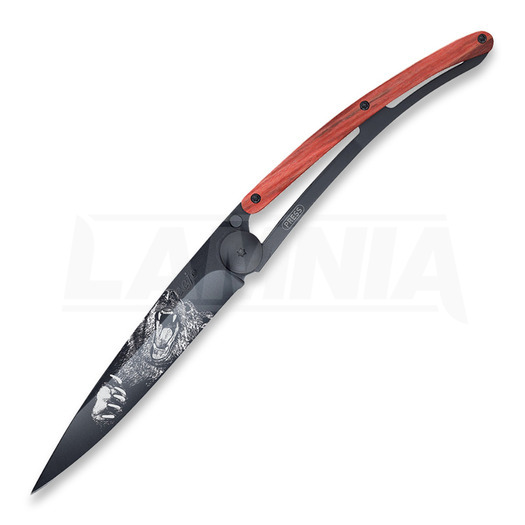 Deejo Linerlock 37g Red Grizzly סכין מתקפלת