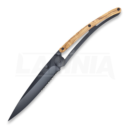 Deejo Linerlock 37g folding knife, olive wood