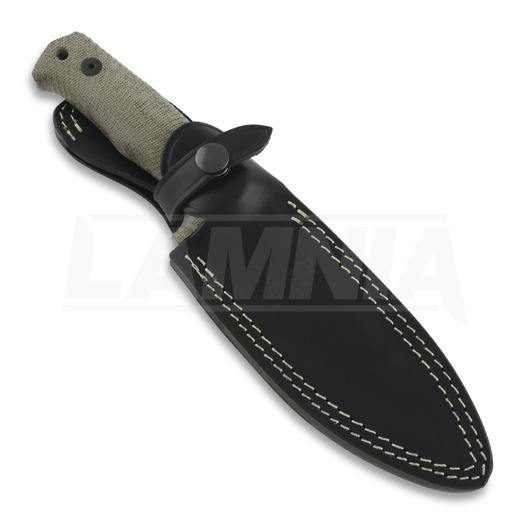 Нож Lionsteel T5, black, green micarta T5BCVG