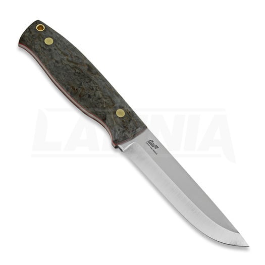 Nůž Brisa Trooper 115, scandi, stab. curly birch, firesteel