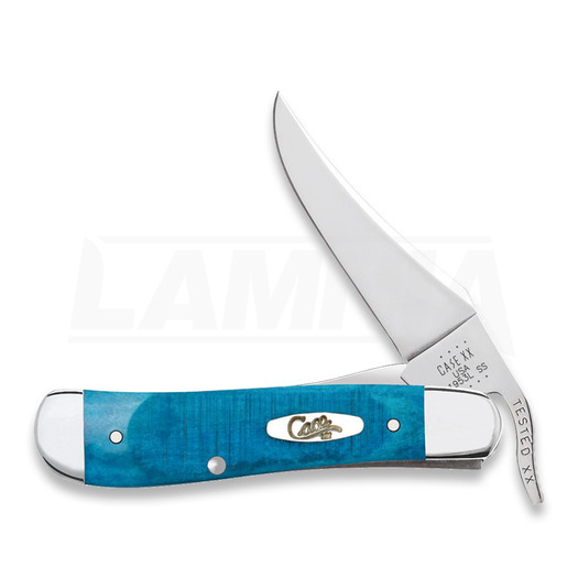 Case Cutlery Caribbean Blue Bone Sawcut Jig RussLock összecsukható kés 25589
