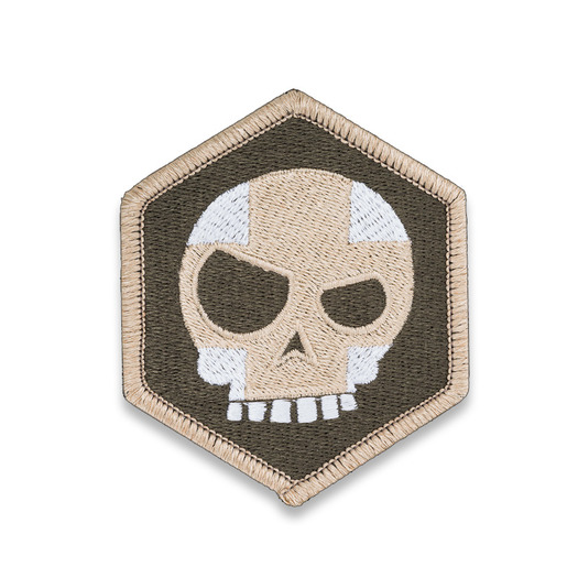 Triple Aught Design Cross Hex morale patch, OD Green