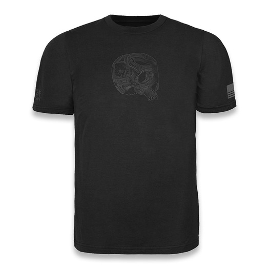T-krekls Triple Aught Design Topo Skull, melns