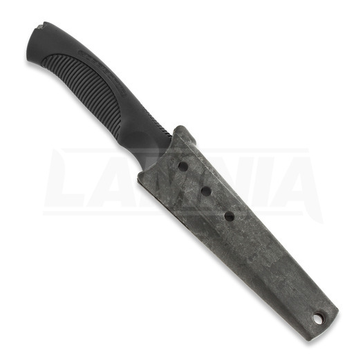 Rokka Korpisoturi knife, black, with Ulticlip
