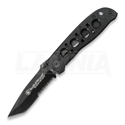 Smith & Wesson Extreme Ops Linerlock 折り畳みナイフ, 黒