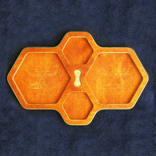 Audacious Concept EDC Tray HEX, narancssárga AC-PLY-HEX-ORG