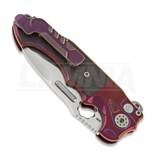 Andre de Villiers Mini Pitboss 2 折叠刀, marble/purple