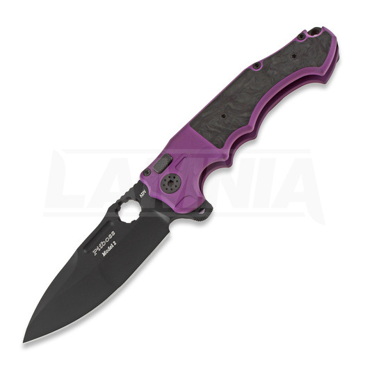 Couteau pliant Andre de Villiers Mini Pitboss 2, marble/purple