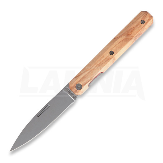 Akinod 18H07 Paring Linerlock 折り畳みナイフ, olive wood