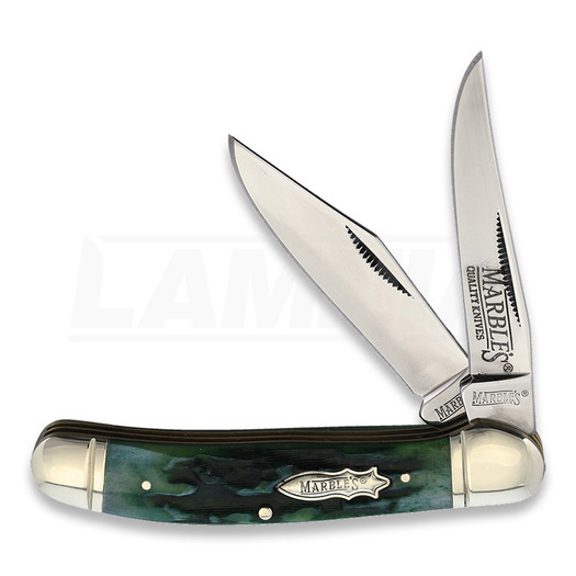 Πτυσσόμενο μαχαίρι Marbles Copperhead Green Stag Bone