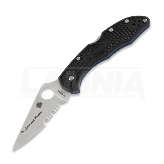Zavírací nůž Spyderco Delica 4 Lightweight Thin Blue Line C11FPSBKBL