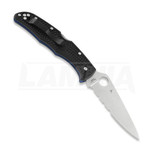 Spyderco Endura 4 Lightweight Thin Blue LIne összecsukható kés C10FPSBKBL