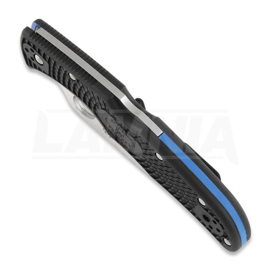 Spyderco Endura 4 Lightweight Thin Blue LIne foldekniv C10FPSBKBL