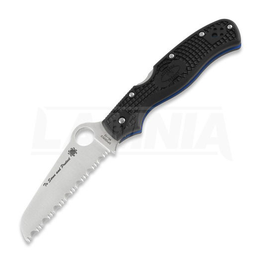 Складной нож Spyderco Rescue 3 Lightweight Thin Blue Line C14FSBKBL3